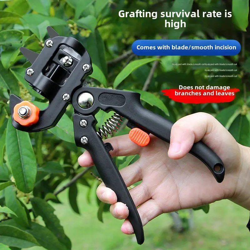 Bypass Pruner Industrial Grade Stainless Steel Anti Slip Grip Garden Fruit Tree Pruning Vine Grafting Tool with Carry Bag - view 6