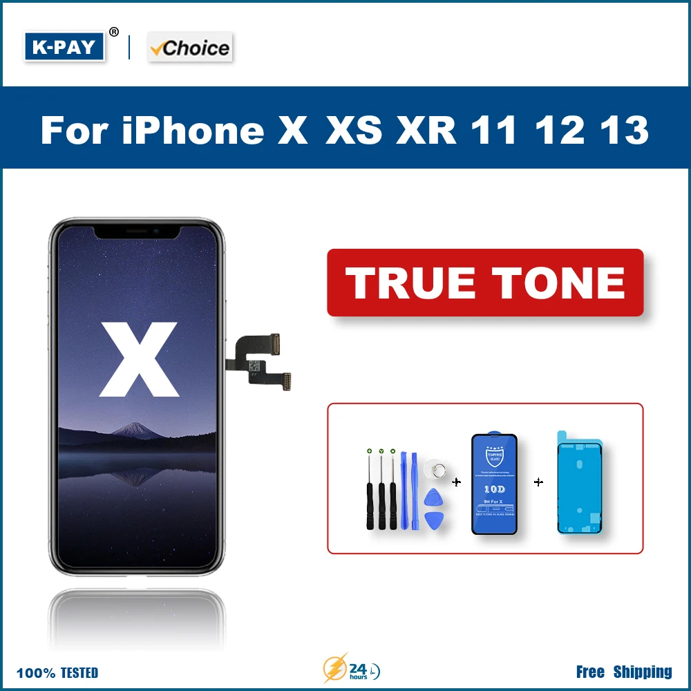 AAAA+ LCD For iPhone X XS XR 11 11Pro 11ProMax 3D Touch Screen Digitizer For iPhone 12 12ProMax 13 14 14PlusLCD Tool+Gifts