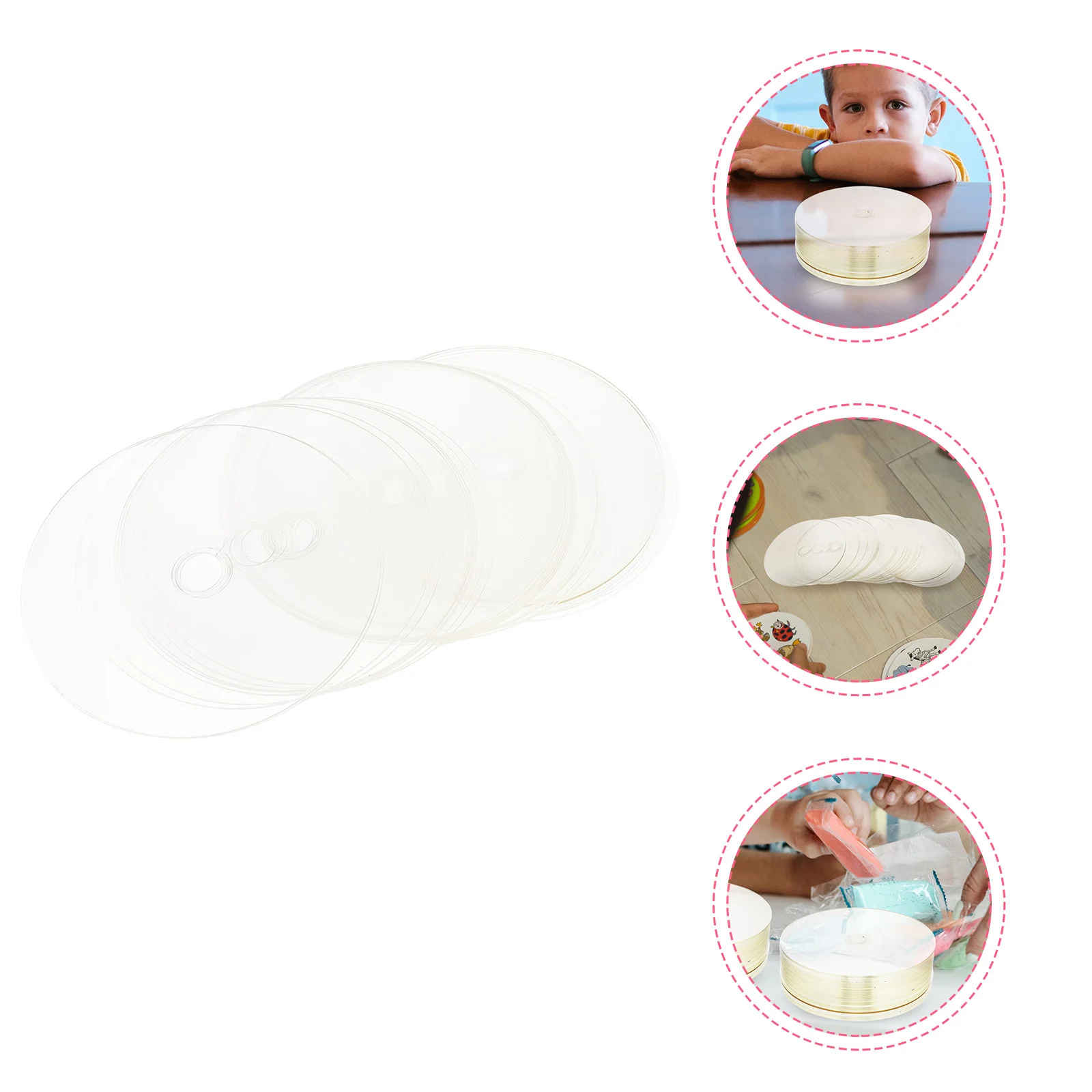 

30Pcs Multifunctional DIY Cd Discs Smooth Edges No Hand Injury Creative Household Craft Material Clear DIY Painting Cds