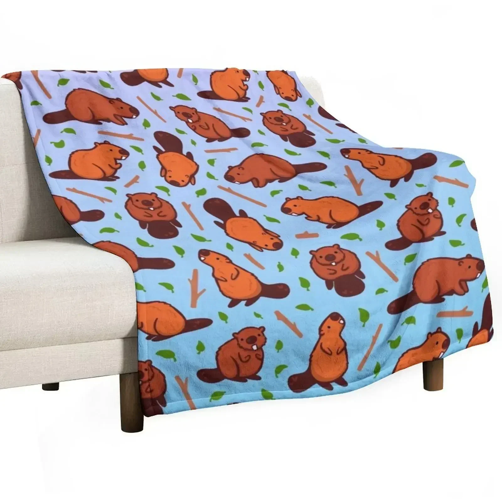 Beaver FevEr Throw Blanket Decorative Sofas Weighted Flannel warm for winter For Baby halloween Blankets