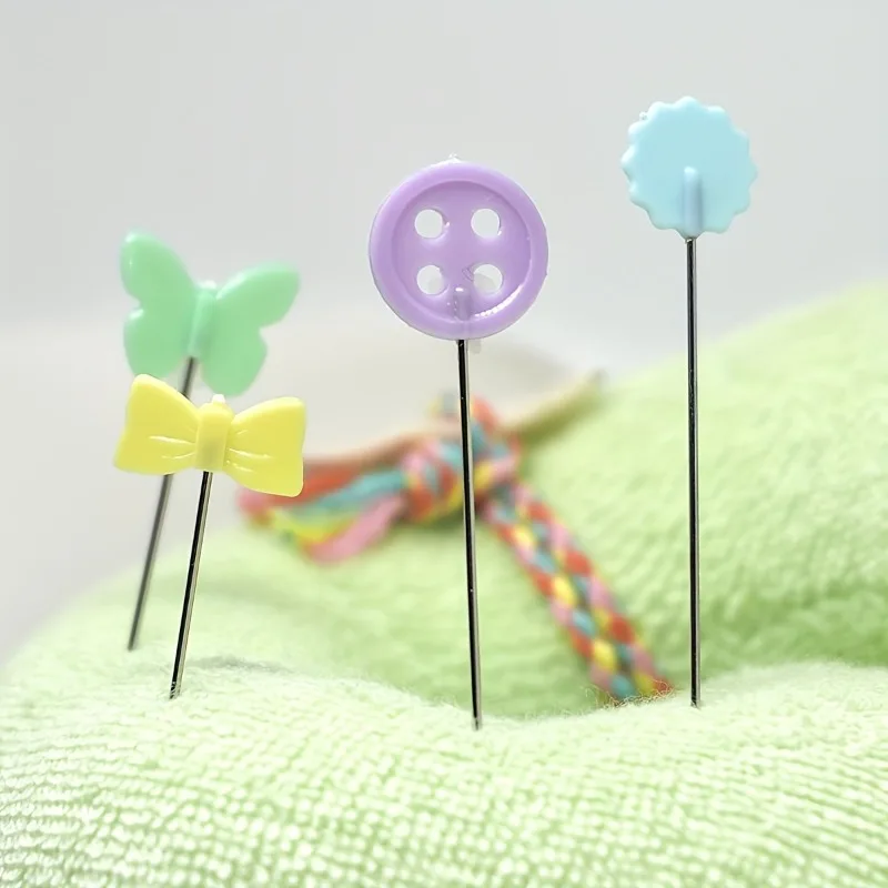 50pcs Clothing Tailor'S Hand Positioning Pins for Sewing,Cartoon Large Head Pins for Craft Sewing Additions,Embroidery Supplies