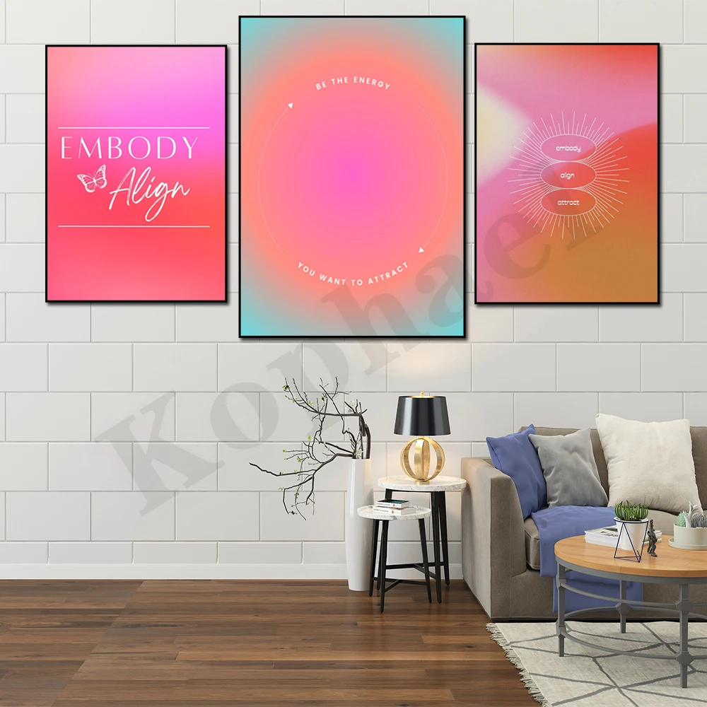 Встраивание и выравнивание, чтобы быть энергией, вы хотите привлечение градиентного ореола, вдохновляющий плакат