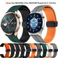 Hot 22mm Magnetic Buckle Silicone Strap For Honor 4 Pro Honor GS Pro GS 3i GS 3 GS3 Magic Watch 2 46mm Smart Watch Bracelet Band