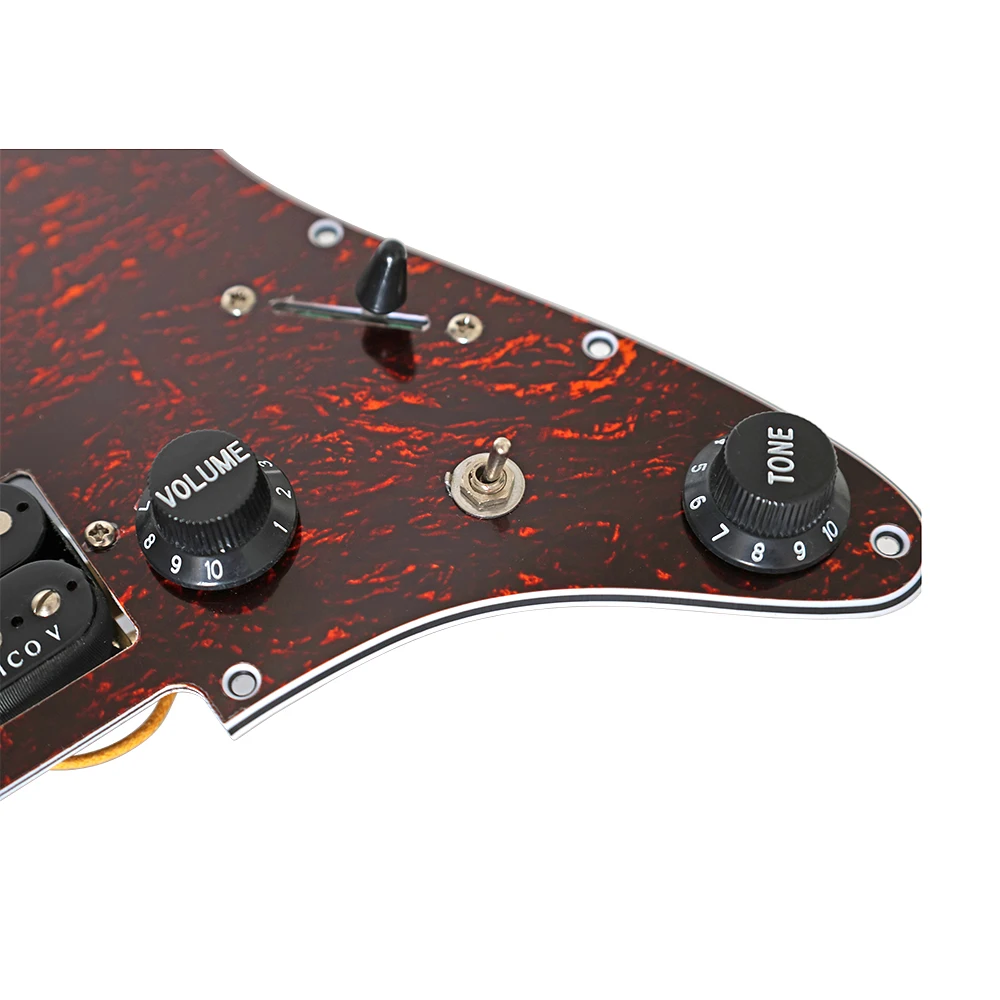 SSH Pickguard مع لاقط جيتار Alnico 5 مع تقسيم الملف محملة بسلك مخدش مسبقًا 500K مجموعة وعاء كبير أجزاء الجيتار #6