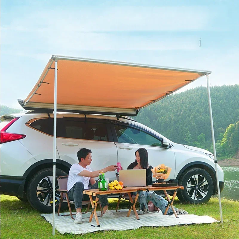 new Car Side Awning Four Seasons Universal Outdoor Skylight Side Tent Suitable For Self-Driving Camping Waterproof Sunscreen