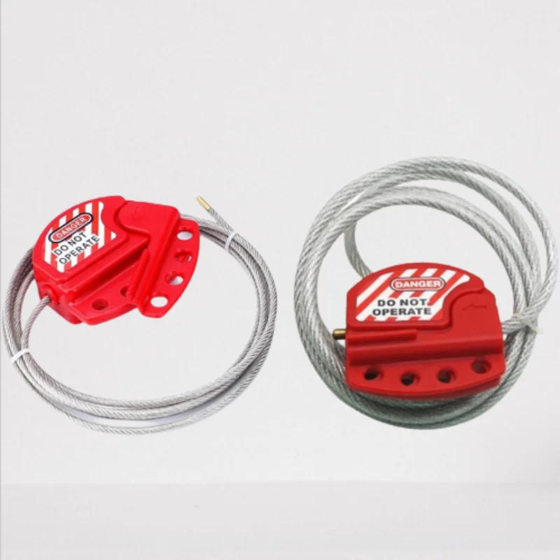 Bloqueo de Cable ajustable, válvula de compuerta Universal, cerradura de seguridad LOTO, combinación de cerrojo de acero de seguridad, cuerpo ABS de 4/6mm de longitud y 2m