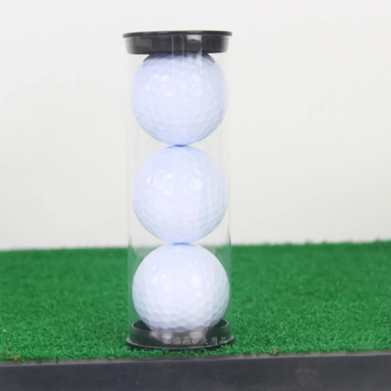 Golf Ball Tube Barrel PC Transparent Round Plastic Packaging Box 45mm Diameter Golfs Case With Cover Portable Golfs Container