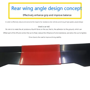 Universal Trunk Tail Rear Wing Spoiler 115-125Cm 3Pcs For BMW For Tesla For Audi Toyota Honda KIA Hyundai Car Accessories - Image 5