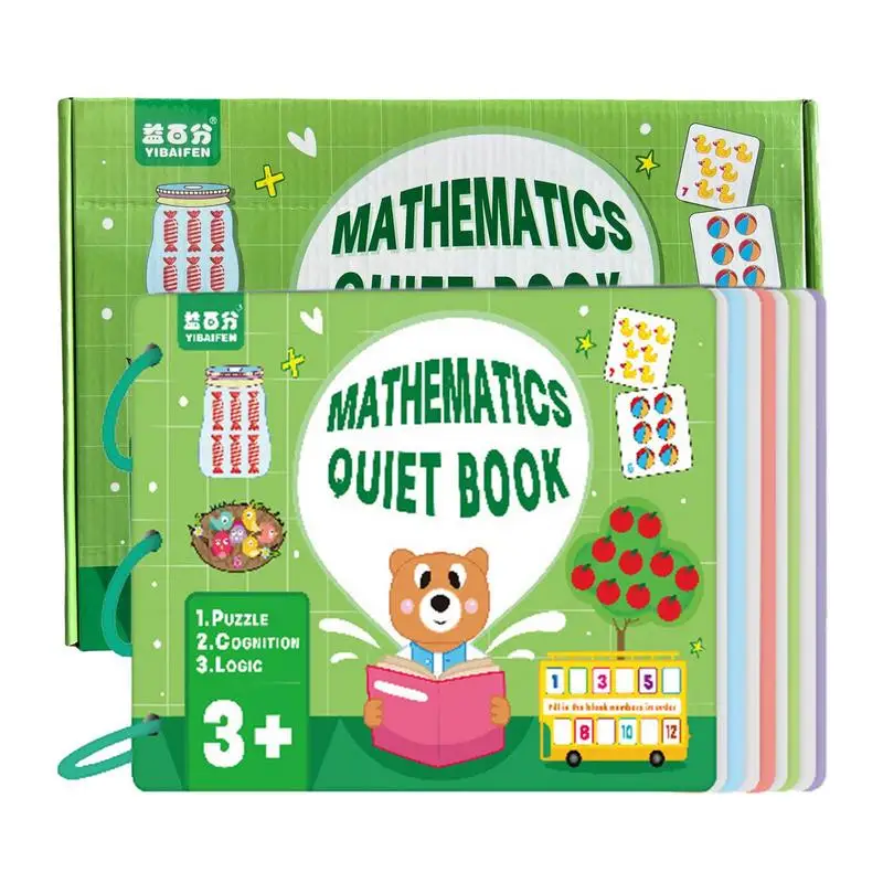 Montessori Sensory Book Quiet Activity Book Learning Animal Number Matching Puzzle 3-6 Years Old Sensory Learning Materials