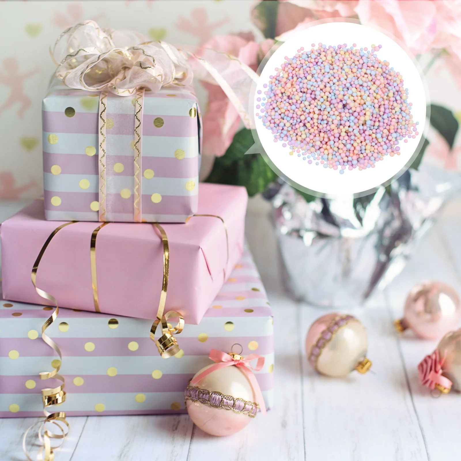 

1 Pack Macaron Color Foam Balls Decorative Beads For Gift Box Filling Craft Projects Wedding Christmas Decor Filling Ball