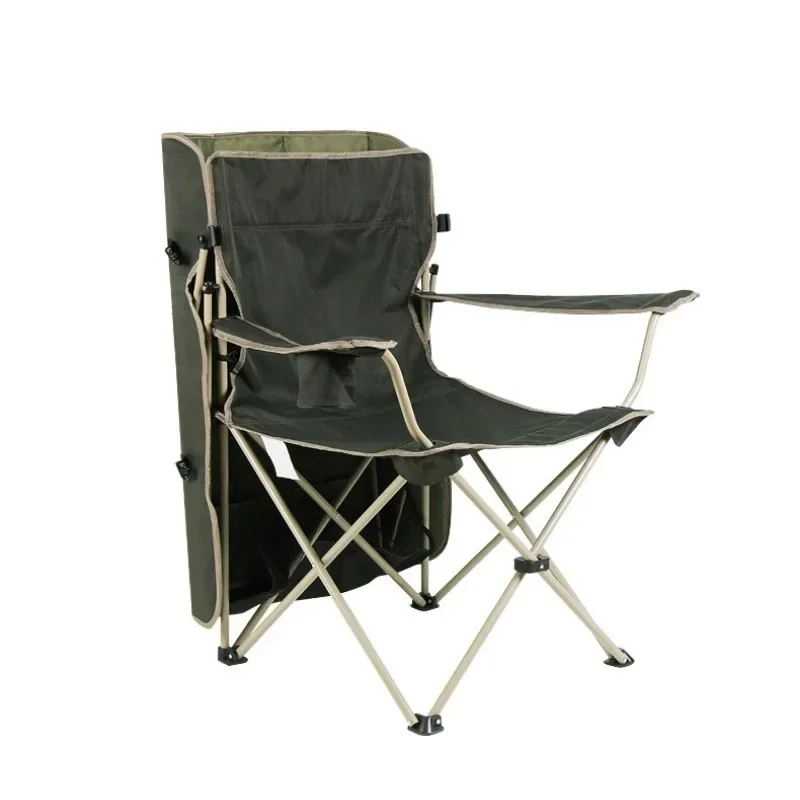 Beach Chair with Canopy Shade, Folding Camping Chair with Canopy with Cup Holder, Side Pocket for Camp,Beach Fishing