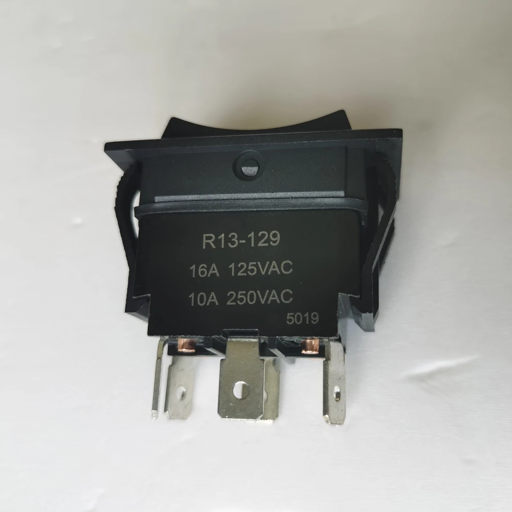 R13-129 4Pin 6Pins 125/250V 16A (AAN)-UIT-(AAN) DPDT Momentary Industriële Elektrische Rocker Drukknop voor Power Tool Machine