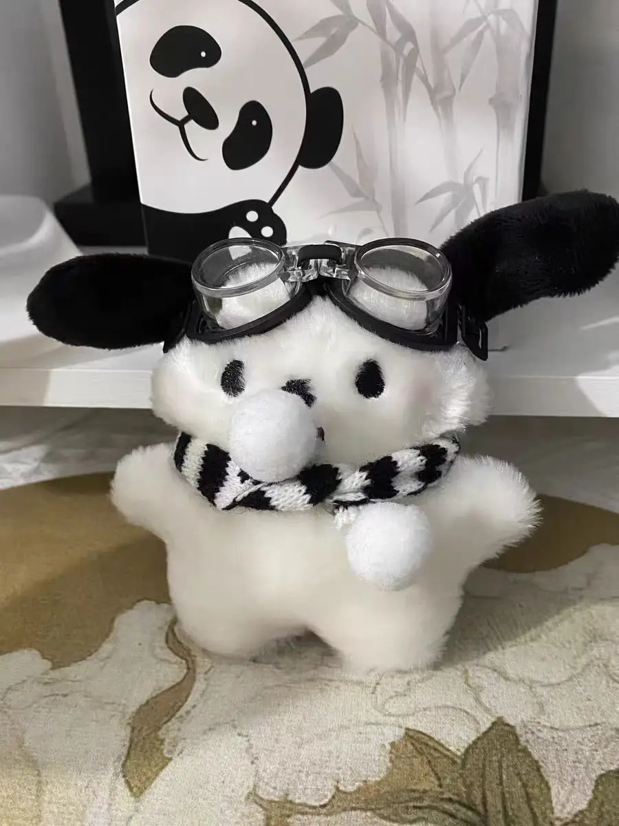 Pilot Pochacco Cartoon Plushie Keychain Instagram Style Bag Hanging Kawaii Sanrio Plush Doll Schoolbag Pendant Children Gift