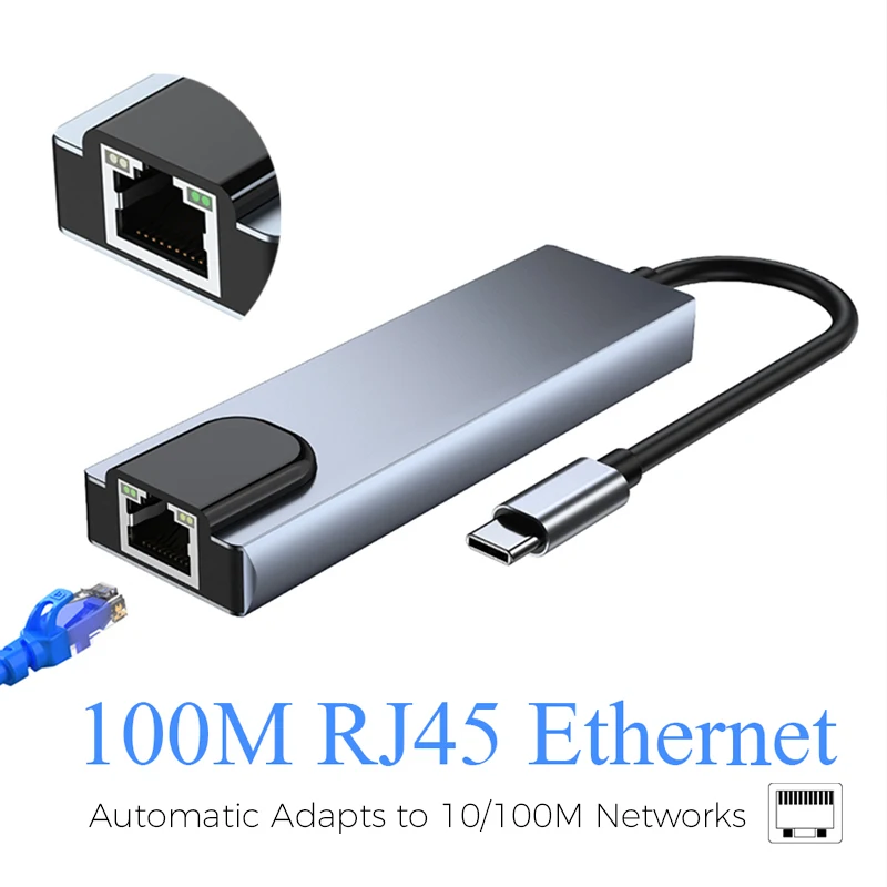 USB 허브-HDMI 호환 VGA PD RJ45 TF/SD 리더 어댑터 독, USB3.0 11 스플리터 포트 독, C타입 허브, 맥북 에어 M1 프로용