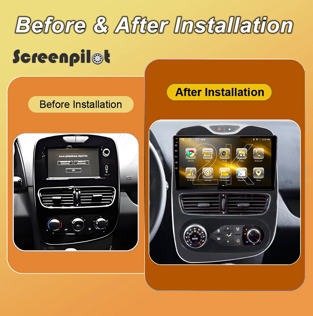 10 Inch Android 16 Car Radio Stereo For Renault Clio 3 4 2012 2013 - 2018 2K QLED Multimidia Player GPS Carplay Android Auto 5G