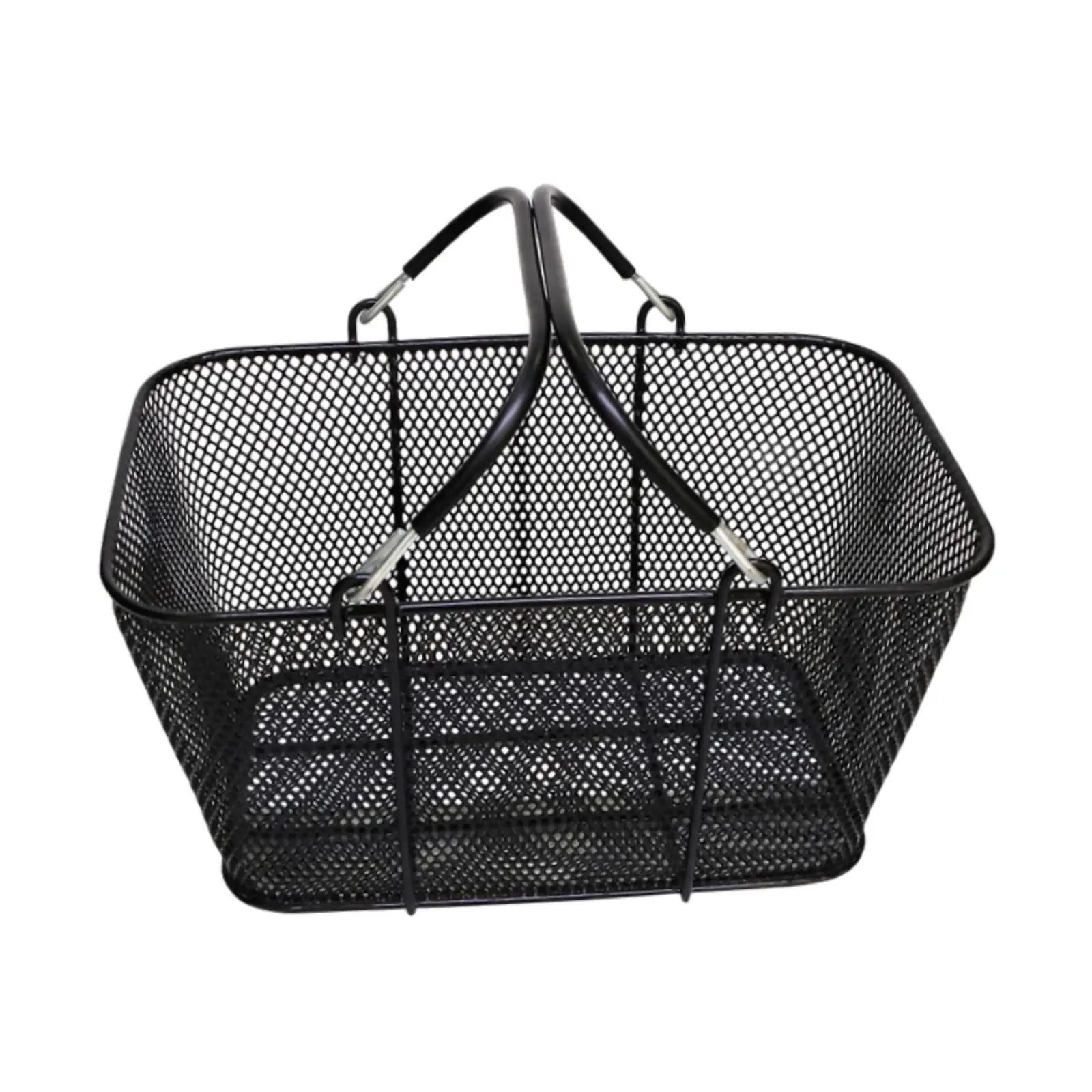 Shopping Basket with Handles Strong Large Capacity Metal Grocery Basket Hand Basket for Kitchen Bar Garden Convenience Boutique