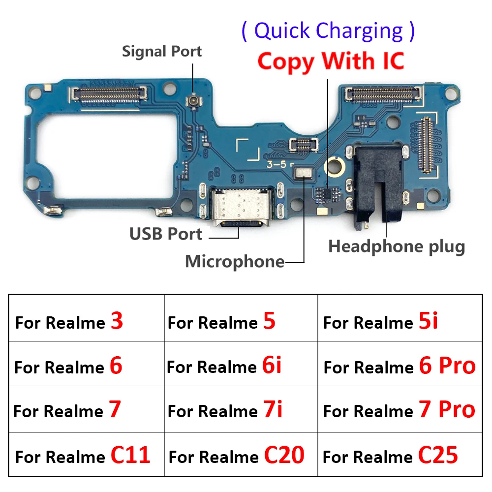 

Dock Connector Micro USB Charger Charging Board Port Flex Cable For OPPO Realme 2 7 6 6i 5 5i 3 Pro C11 C20 C25 C12 C15 C21 C21Y