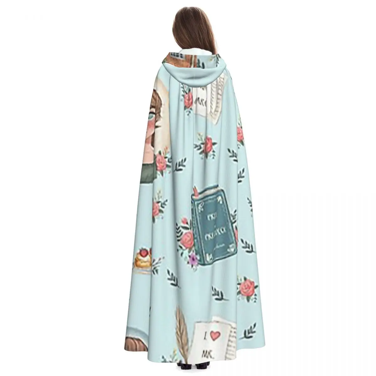 プライドと偏見 - ジェーン・オースティンのインスピレーションを受けたロングフード付きマント 魔女 中世衣装 コスプレ ケープ ハロウィンパーティー 大人用 ユニセックス