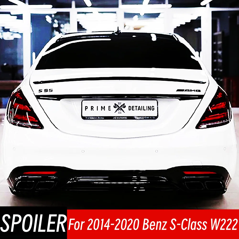 

For Mercedes Benz S-Class W222 S300 S350 S400 S500 S550 S63 4 Door Rear Trunk Lid Boot Ducktail Spoiler Wings Car Accessories