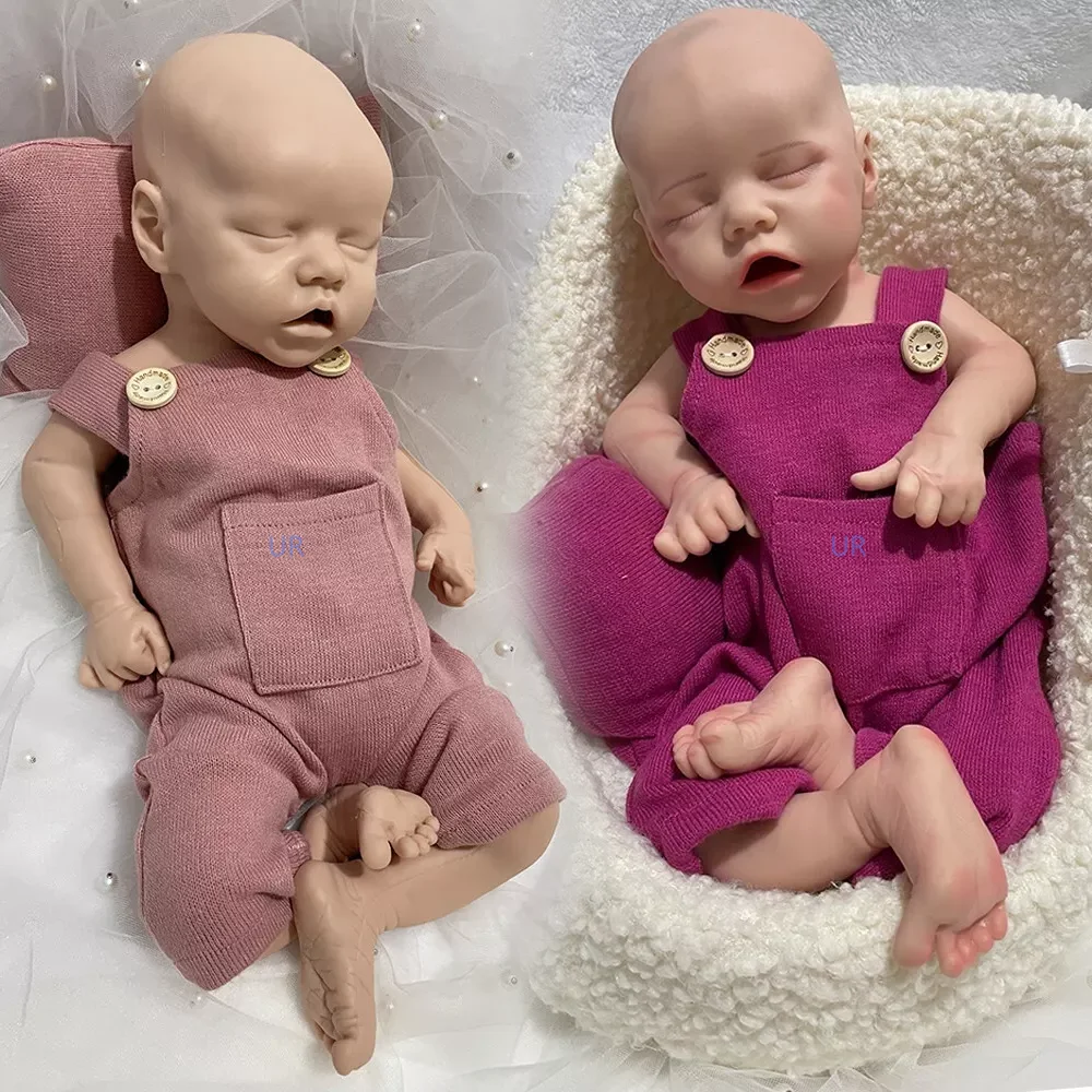 18 Zoll voll weiches Silikon wieder geborenes Baby lebensechte echte Baby größe und Gewicht Neugeborene Mädchen Puppe Twin b für Kinder Weihnachts geschenk