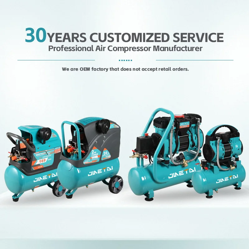 4HP 50L 8BAR Doppelkopf-Vierzylinder-Zweipoliger-Luftkompressor mit superleisem Kolben