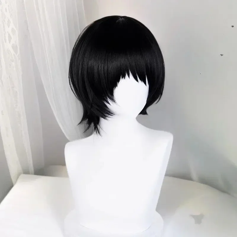 Perruque de Cosplay originale Sin Kuze Shizuka pour hommes et femmes, cheveux courts noirs, résistants à la chaleur, accessoire d'halloween