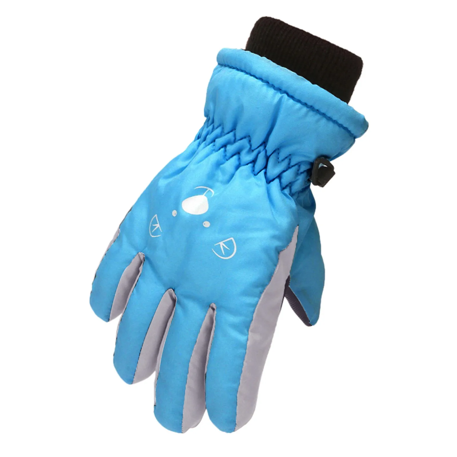 Kids Winter Ski Gloves Cute Cartoon Warm Mittens Non-slip Windproof Waterproof Sports Gloves For Children Aged 3 to 6 Years