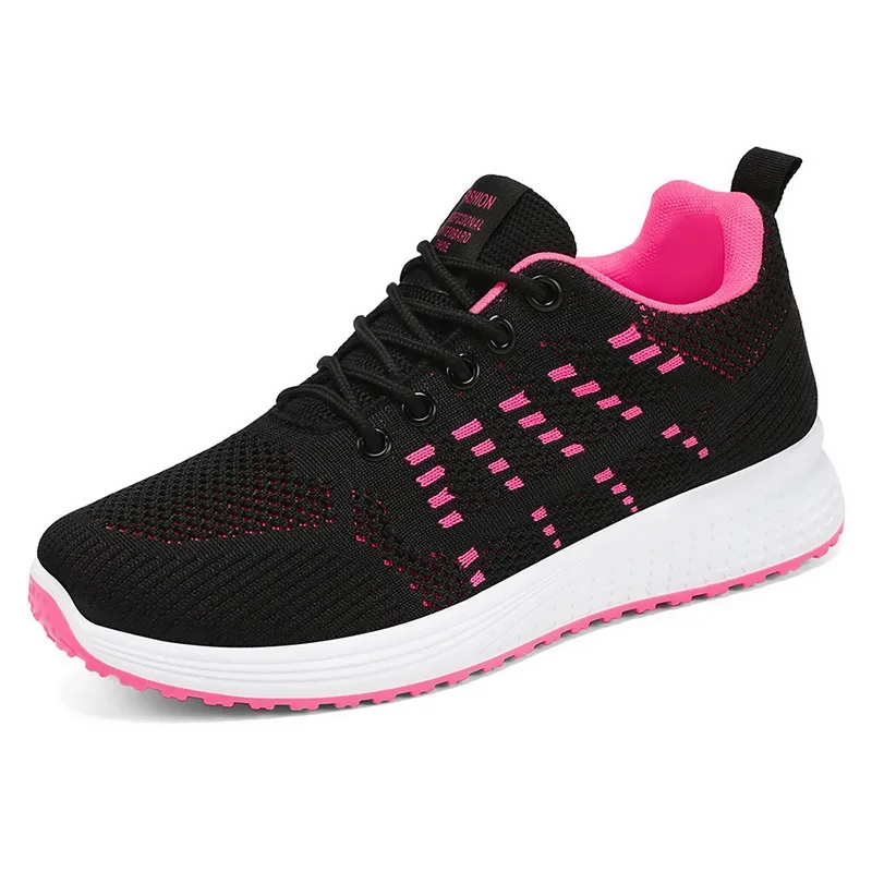 Zapatillas deportivas de malla transpirable para mujer, zapatos informales versátiles de colores, cómodos, novedad de verano, 2024