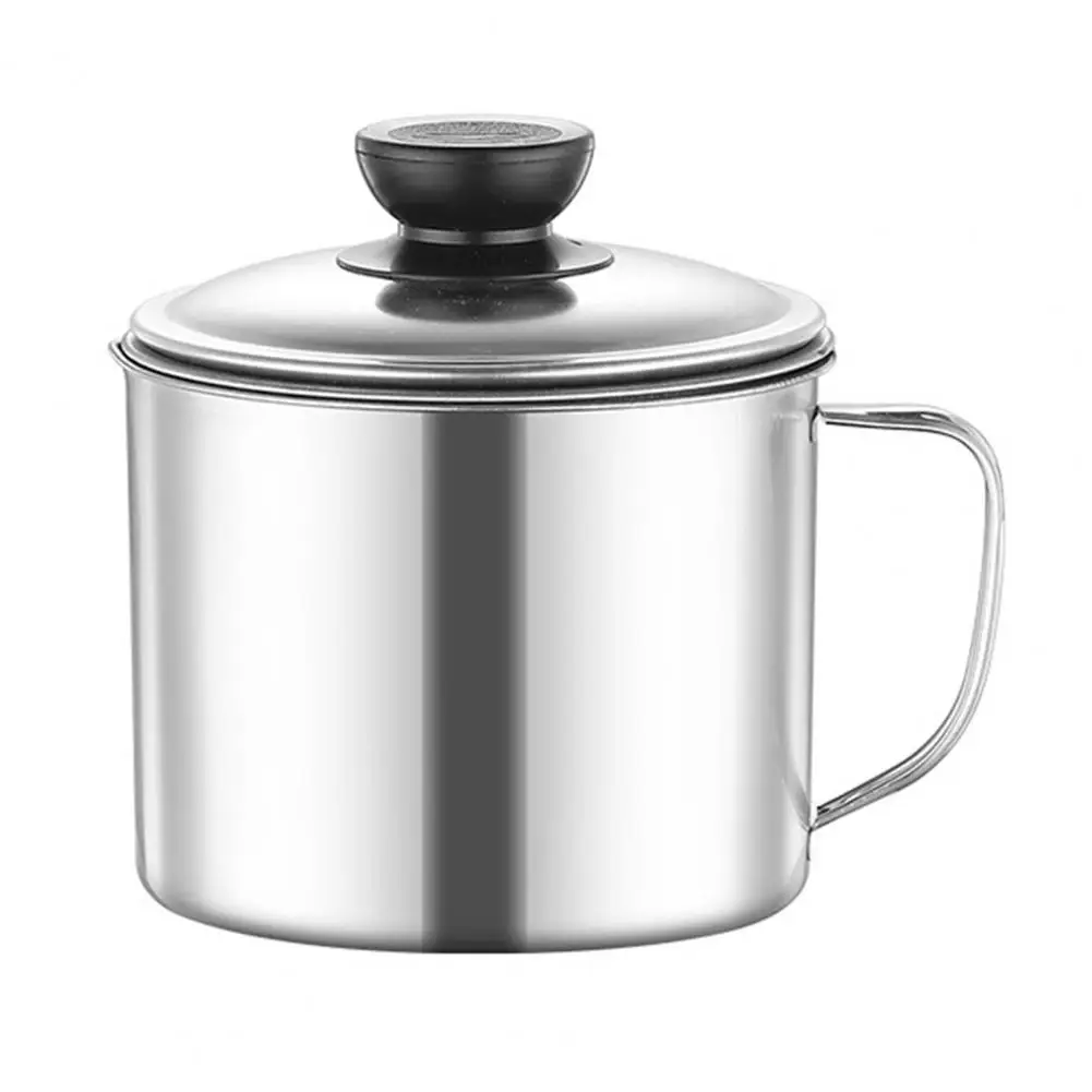 Oil Strainer with Anti-scalding System Cooking Oil Pot Stainless Steel Oil Strainer Pot with Filter Cooking for Filtering