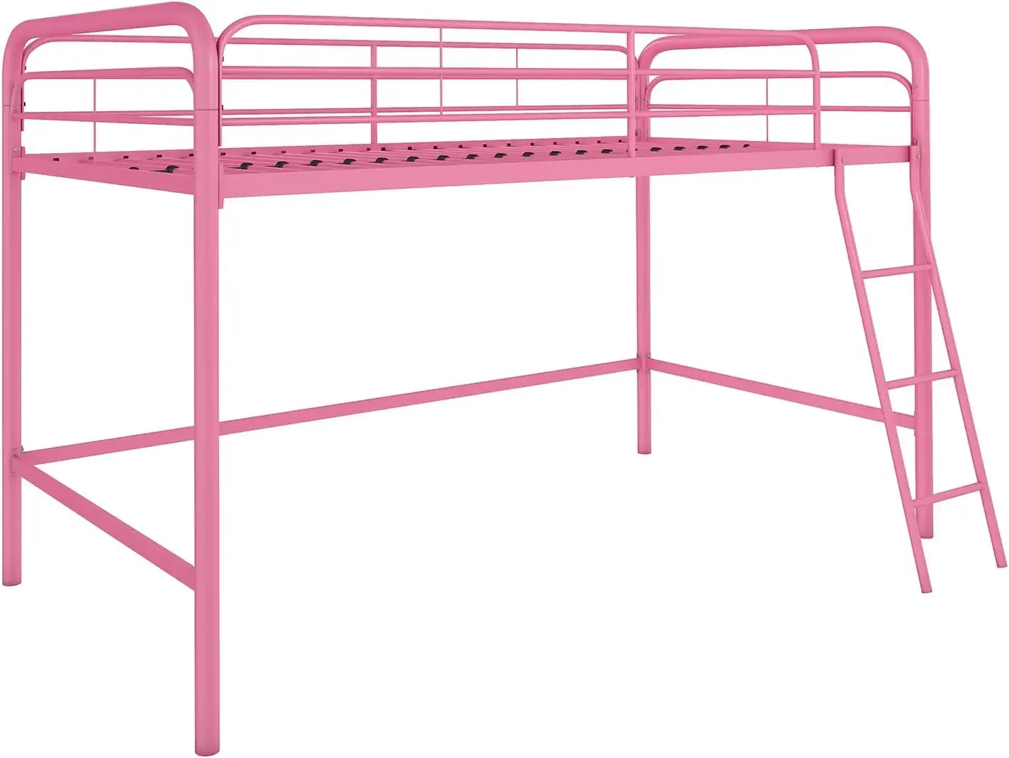 

Jett Junior Twin Metal Loft Bed, Pink