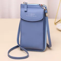 Women Bag Smartphone Wallet Tassel Leather Shoulder Strap Handbag Waterproof Women Wallet Bag Touch Screen Cell Phone Purse Bag