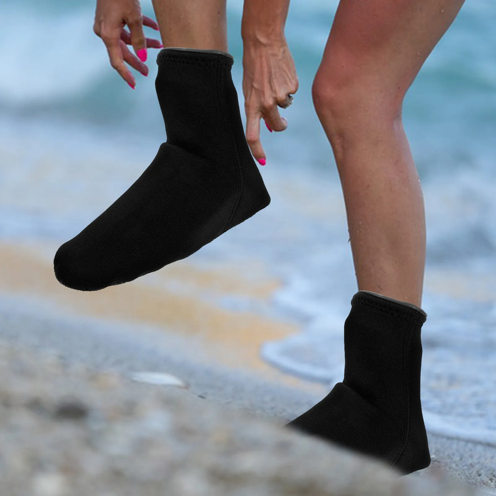 

1 пара эластичных неопреновых носков для плавания и дайвинга для мужчин и женщин, для водных видов спорта, пляжного отдыха, подводного плавания, защита от холода