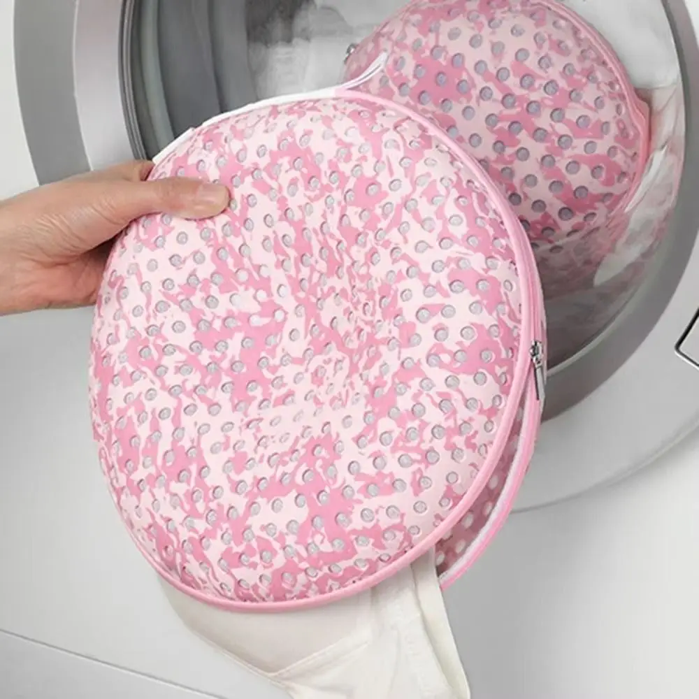 

Anti-Deformation Underwear Washing Bags Mesh Round Brassiere Laundry Bag with Zipper Anti Wrinkle Bra Cleaning Filter Bag