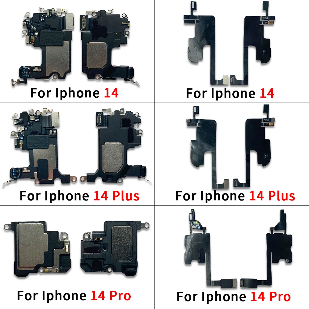 5 Pcs Ear Earpiece Speaker For Iphone 14 Pro Max / For IPhone 14 Plus Earphone Proximity Light Sensor Flex Ribbon Cable