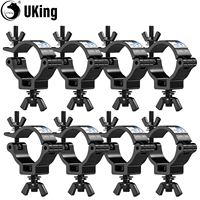 U'King 8Pcs Black Truss Clamps Heavy Duty Stage Lighting Hooks For Hanging DJ Lighting Par Lights Spot Lights
