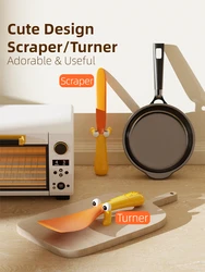 Joie Silicone Scraper Turner Peekaboo Butter Jam  Small Scraper Mixing Butter Cream Stirring Scraping  Spatula Kitchen Gadgets