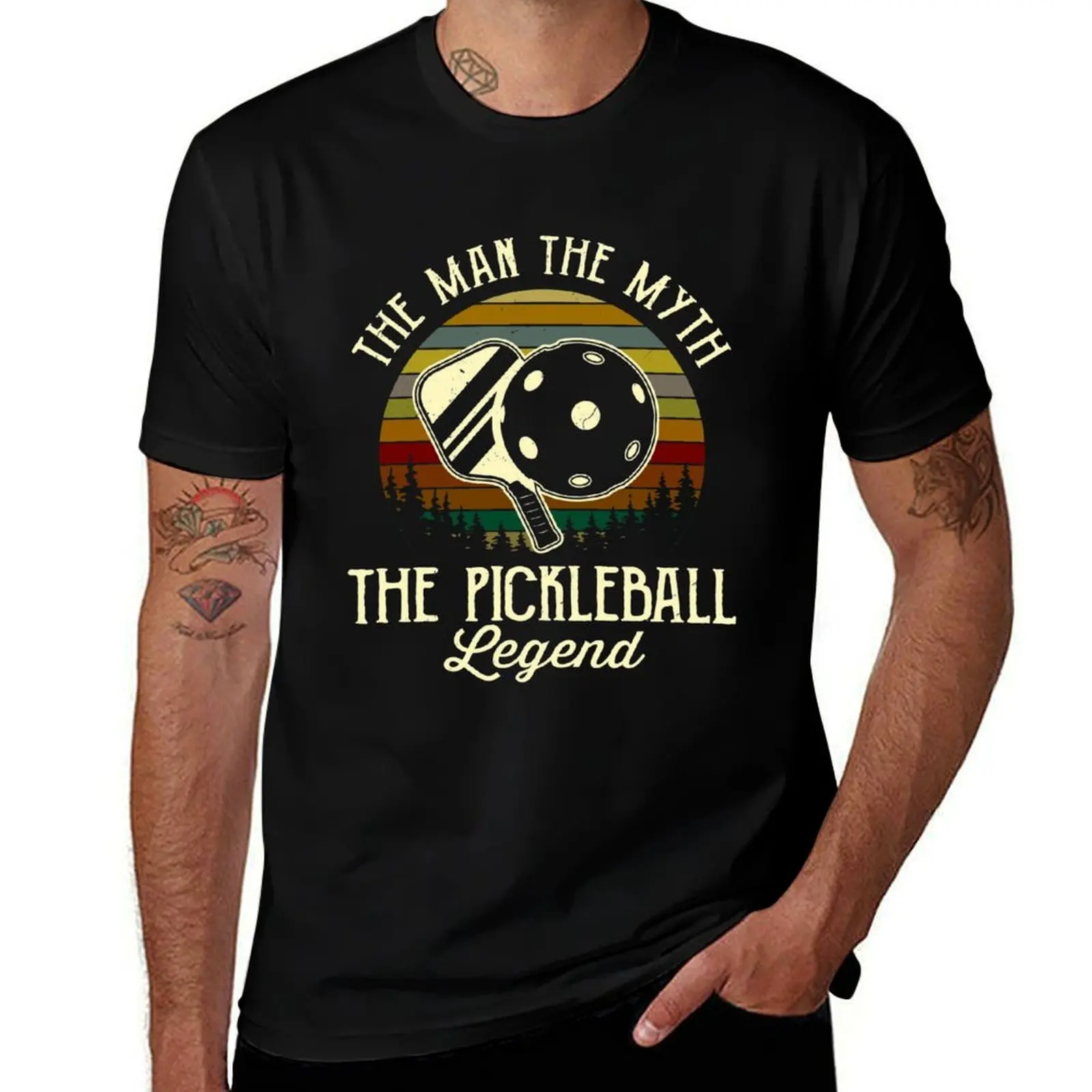 

The man summer t Myth, T-Shirt shirt shirt Legend Pickleball- man t The The Man, cotton