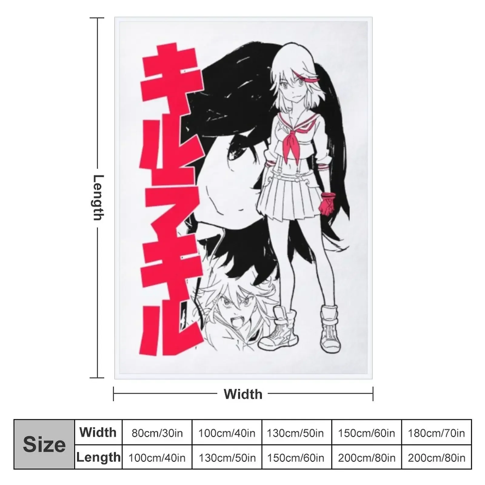 Kill La Kill T-ShirtRyu Ko! (black) Throw Blanket Moving Extra Large Throw Soft Beds Fashion Sofas Large Blankets