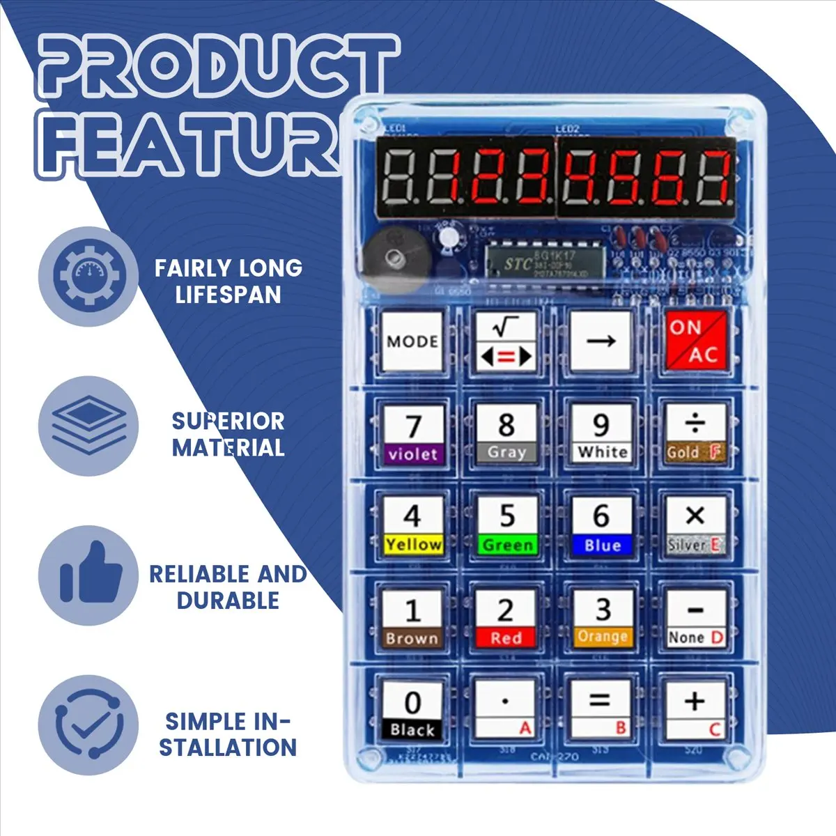 kit-de-calculadora-diy-a40i-com-display-led-calculadora-eletronica-para-treinamento-de-soldagem-experiencia-pratica-projeto-diy-a