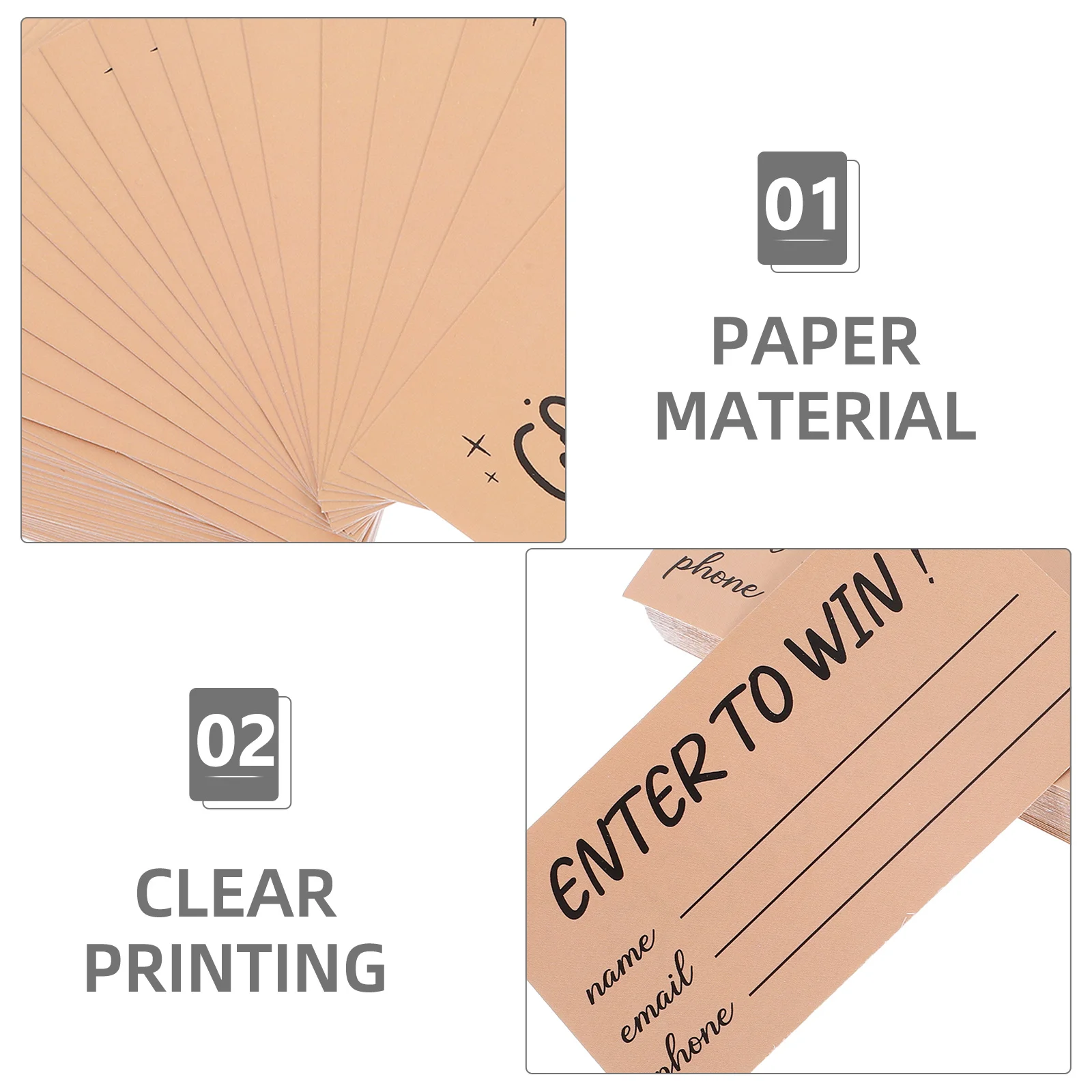 

300pcs Blank Raffle Tickets Multi-Use Entry Form Cards For Event Voting Show Sign-Up Sheets Small Ballot Cards