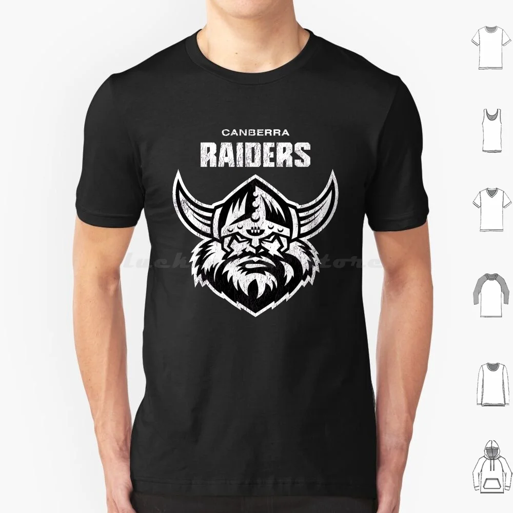 2022 New Canberra Raiders-Washed , Worn & Distressed Logo T Shirt Cotton Men Women DIY Print Mad Bull Weareraiders Upthemilk