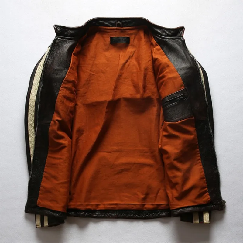 Men's heavy-duty washed stone-ground leather made of top-grain cowhide