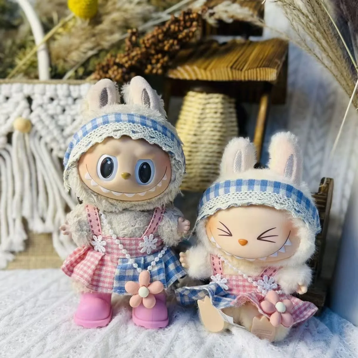 

2025 Labubu Baby Clothes 17cm Country-style Cute Ins Style, Suitable for Both The First and Second Generations of Baby Clothes