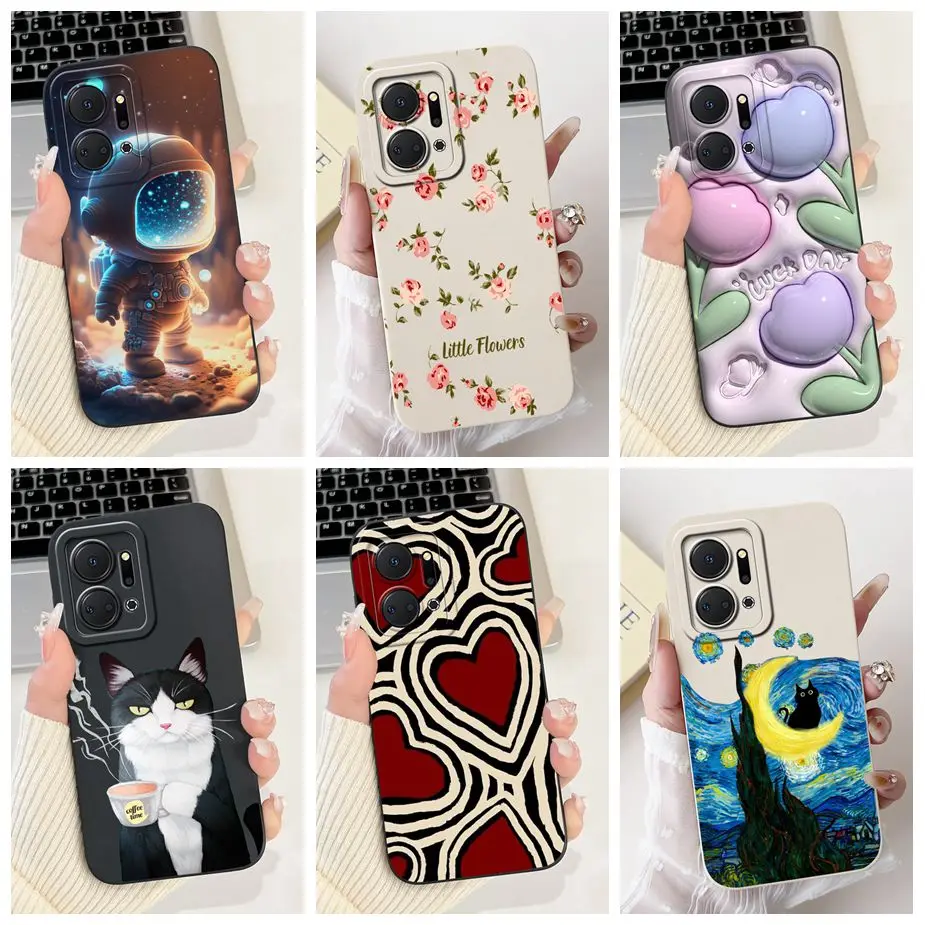 For Honor X7 X7a X7b Case Stylish Cartoon Cover Shockproof Phone Cases For Honor X7b X 7a HonorX7 HonorX7a HonorX7b Soft Fundas