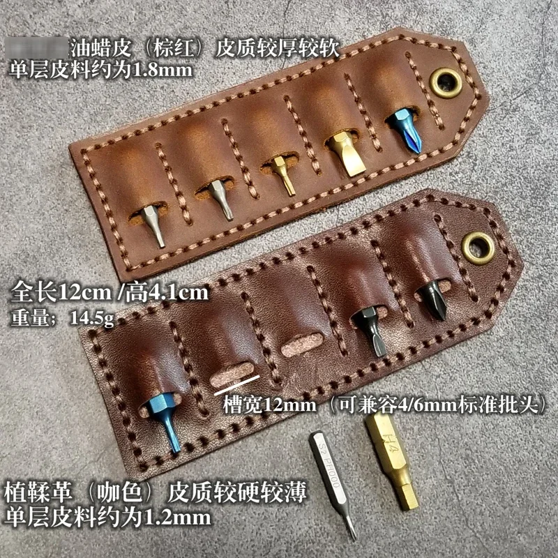 Edc-estojo de Couro Feito à Mão Primeira Camada Couro Vegetal Curtido Suporte da Bainha Armazenamento Portátil ao ar Livre Ferramentas de Bolso Edc