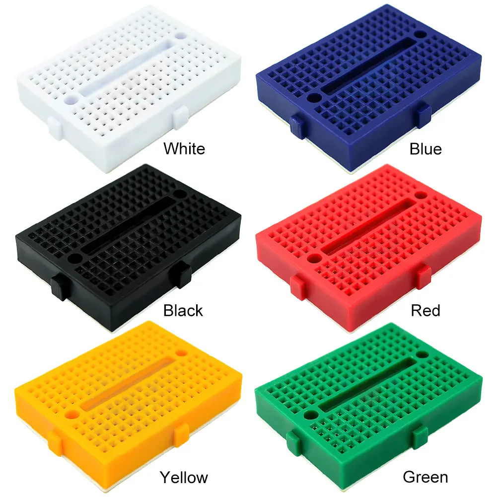 SYB-170 Mini Solderless Prototype Breadboard 170 Holes Small Breadboard 35x47mm for Small DIY Kits