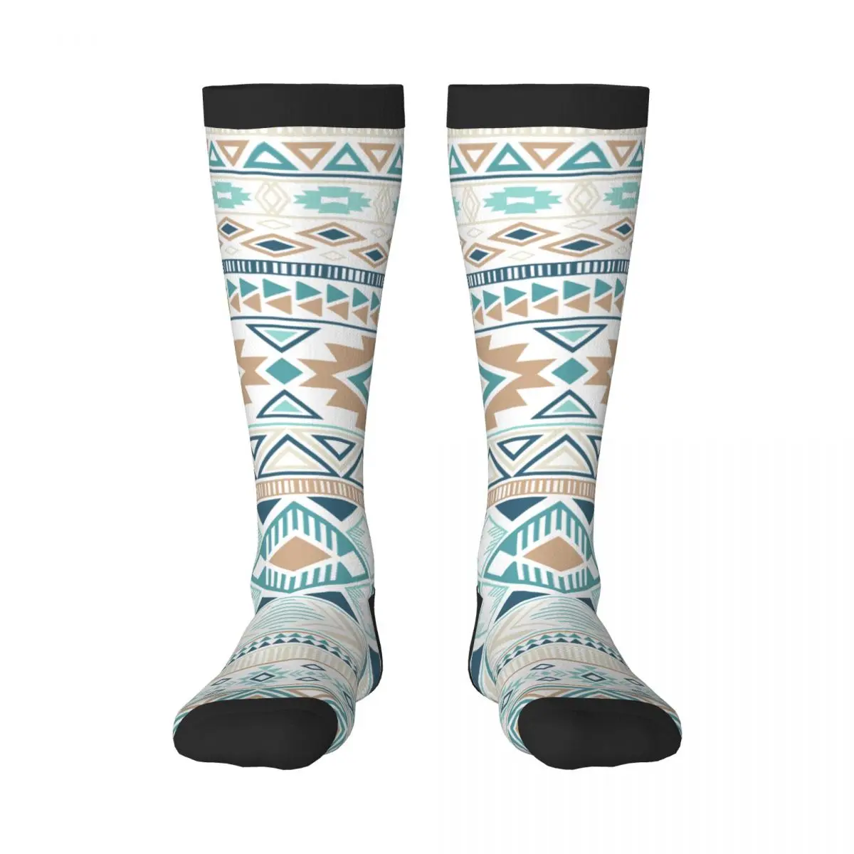 Spring/autumn over the knee socks Aztec Tribal Ethnic Geometric Print school dance long stocking