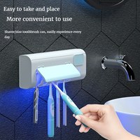 Intelligent Rechargeable Toothbrush Sterilizer Ultraviolet Disinfection Perforation-Free Wall-Mounted Toothbrush Holder