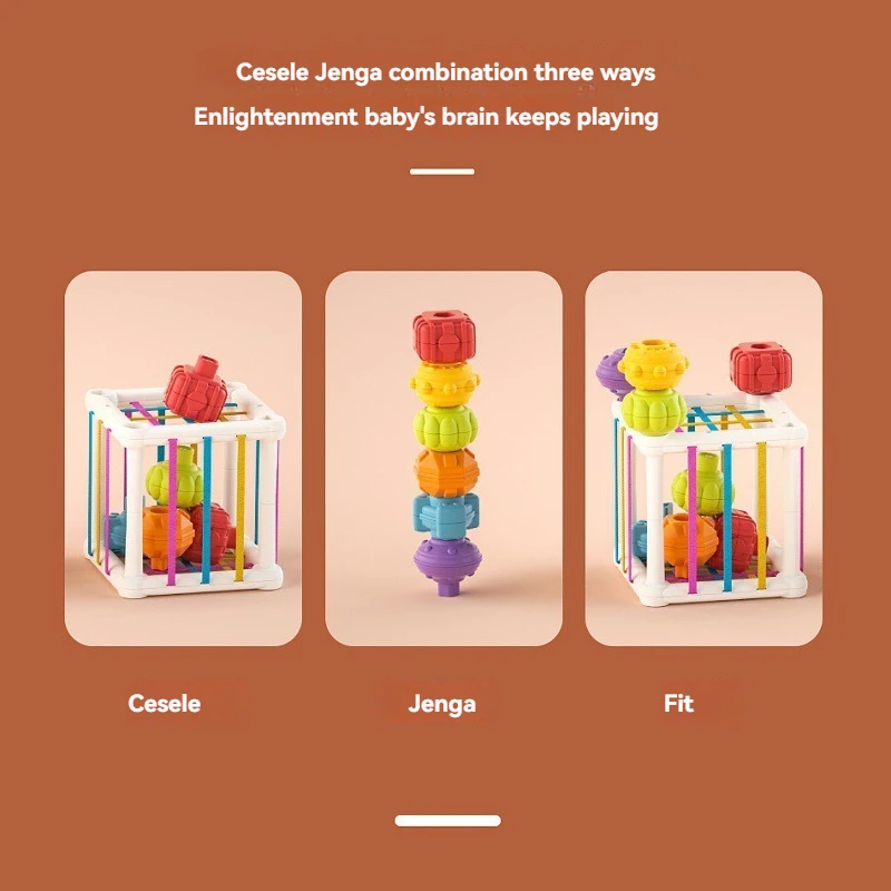 Juego de clasificación de bloques de forma colorida para bebé, juguetes educativos de aprendizaje Montessori para niños, puzle Inny para bebé, regalos