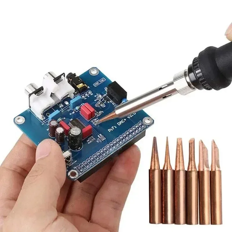 3/13pcs Soldering Iron Tip Pure Copper 900M Soldering Iron Head Set Inside Hot Bare Copper Electric Soldering Iron Welding Tools